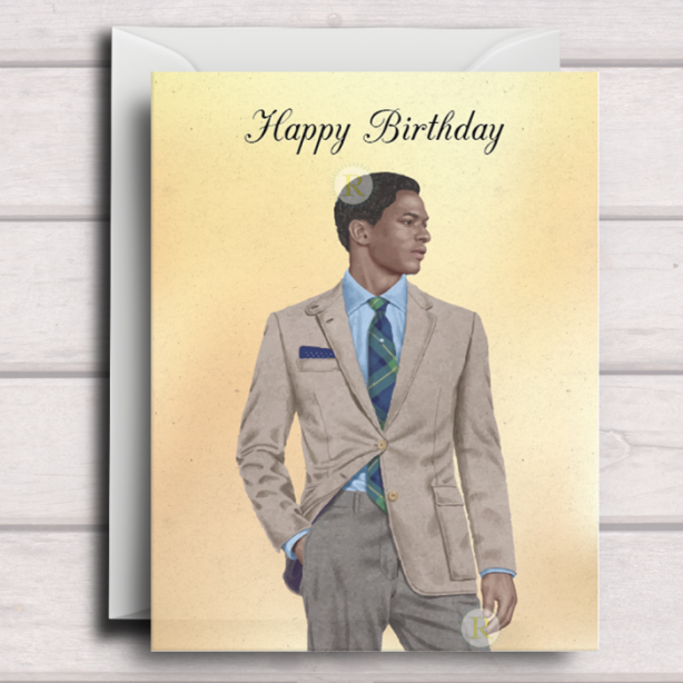 Black Man Birthday Card A