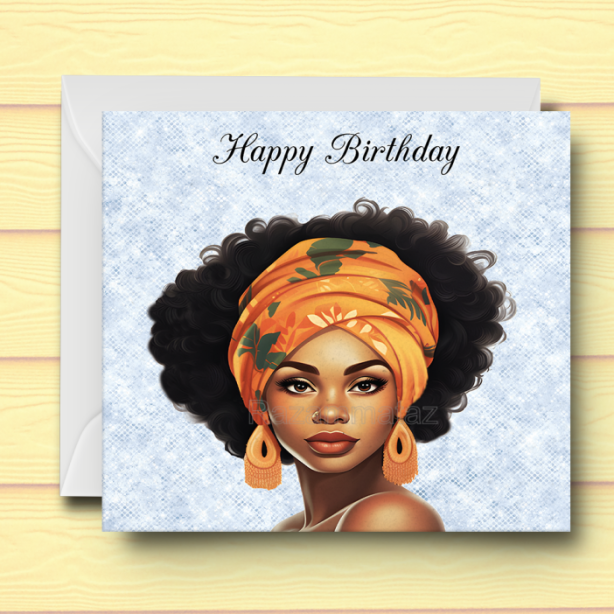 Black Woman Birthday Card D2